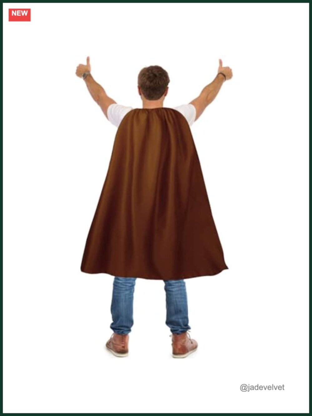 Superhero Cape and Mask Set Adult Halloween Costume Lacing Satin Polyester